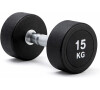 Jednoruční činka 15 kg oválná černá