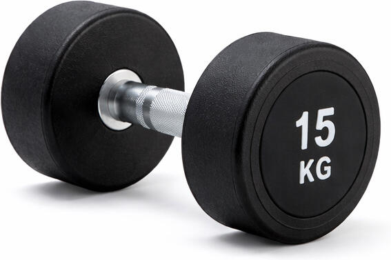 Jednoruční činka 15 kg oválná černá