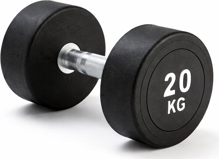 Jednoruční činka 20 kg oválná černá