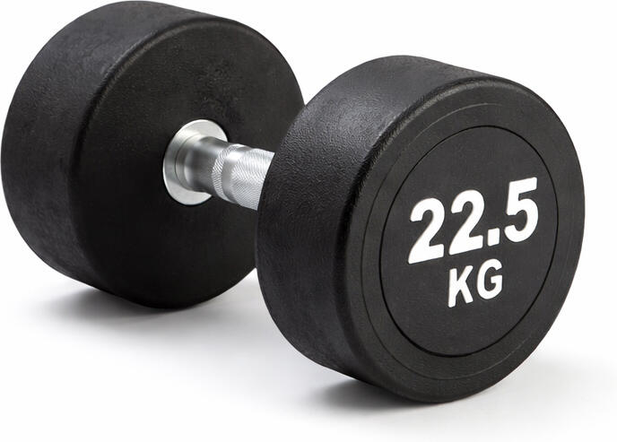 Jednoruční činka 22,5 kg oválná černá
