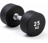 Jednoruční činka 25 kg oválná černá