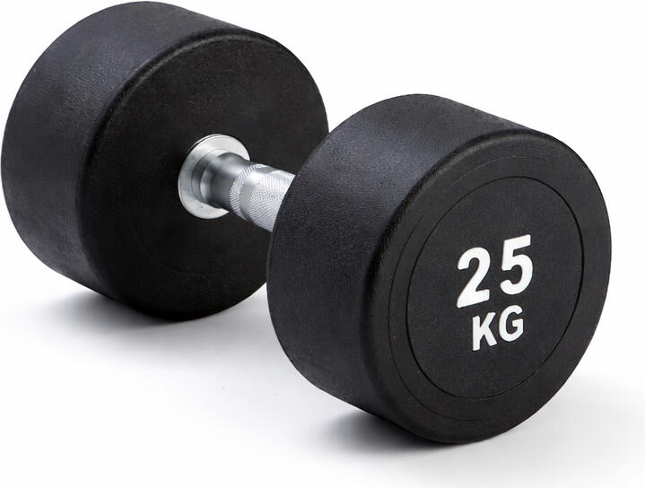 Jednoruční činka 25 kg oválná černá