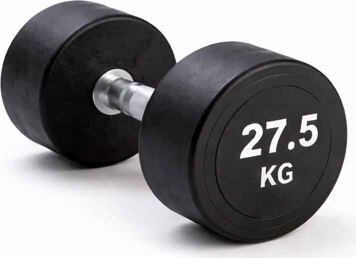 Jednoruční činka 27,5 kg oválná černá