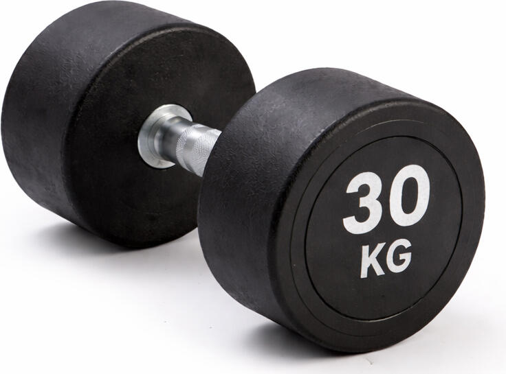 Jednoruční činka 30 kg oválná černá