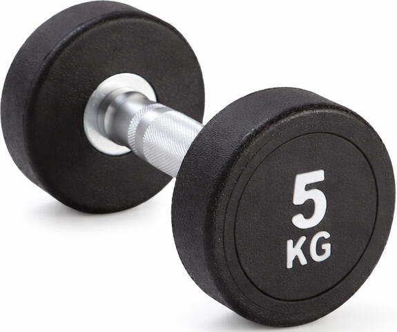 Jednoruční činka 5 kg oválná černá