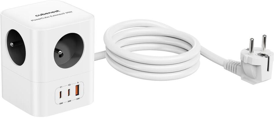 Prodlužovací kabel CubeNest PowerCube 4xAC PD 30W 1.5 m