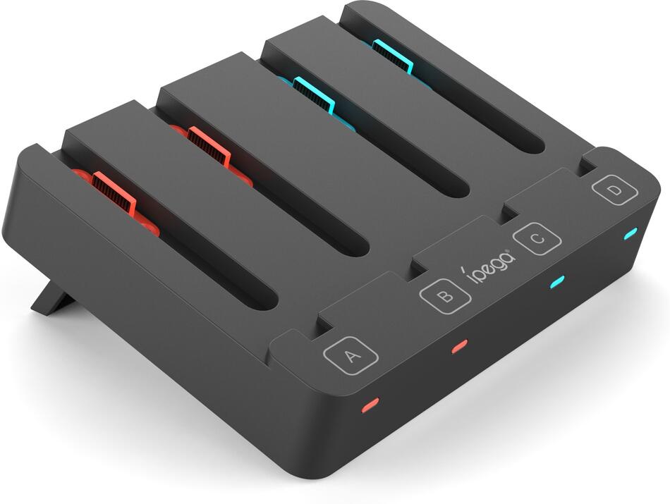 iPega SW2081 Nabíjecí Stanice pro JoyCon Ovladače Nintendo Switch 1/2 Black