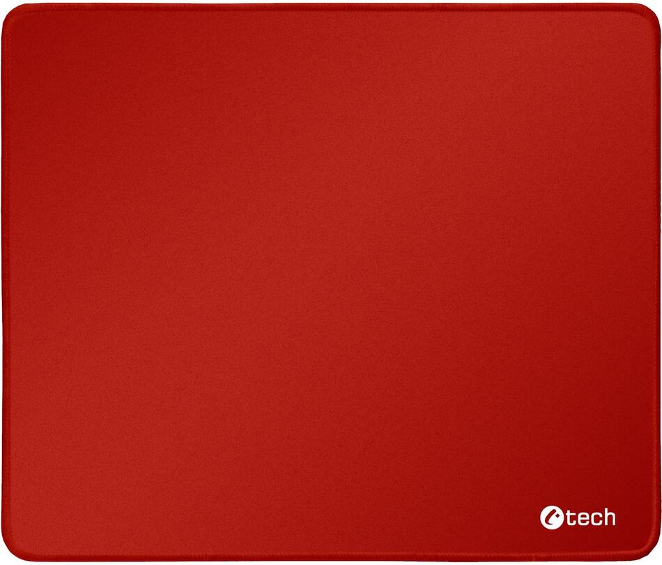 Podložka pod myš C-TECH MP-01, červená, 320x270x4mm, obšité okraje