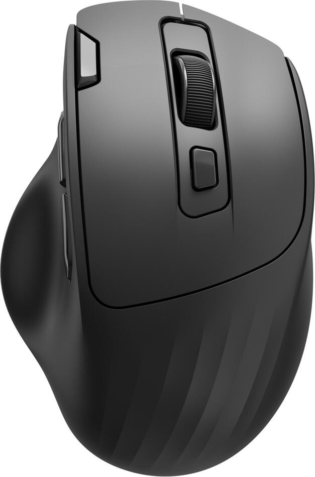 Myš C-TECH WLM-23 Dual mode, bezdrátová, BT5.0 + 2,4GHz, 3200DPI, 7 tlačítek, USB nano receiver, černá