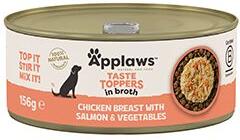 Applaws Dog konz. Toppers Broth kuře s lososem 156g