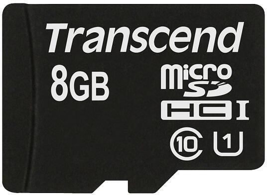 Paměťová karta Transcend MicroSDHC Premium 8GB UHS-I U1 (45MB/s)