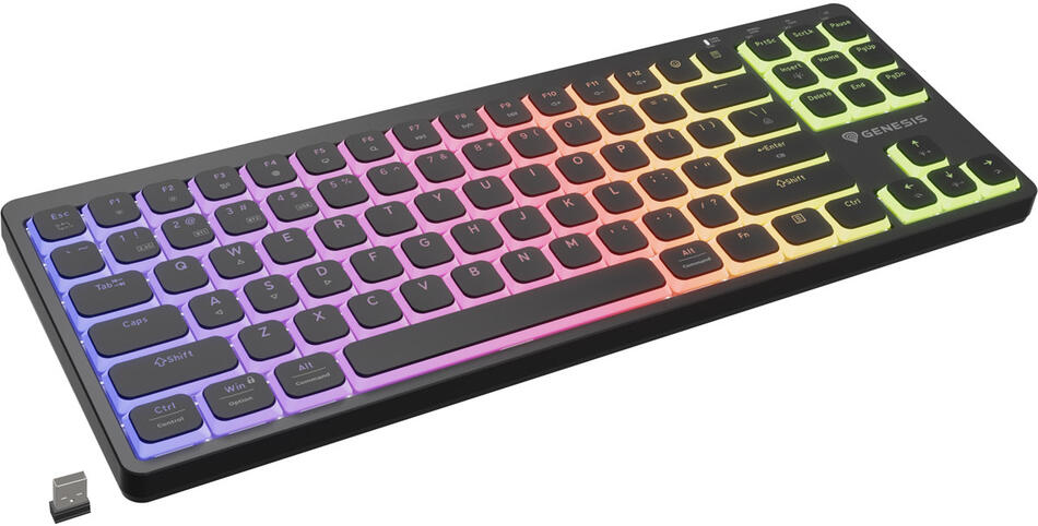 Bezdrátová herní klávesnice GENESIS THOR 430 TKL/USB+BT/US/Černá (NKG-2346)