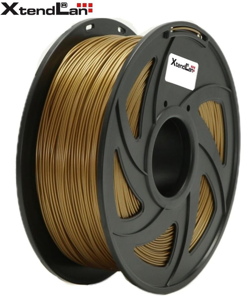 XtendLAN PLA filament 1,75mm zlatý 1kg (3DF-PLA1.75-GD 1kg)
