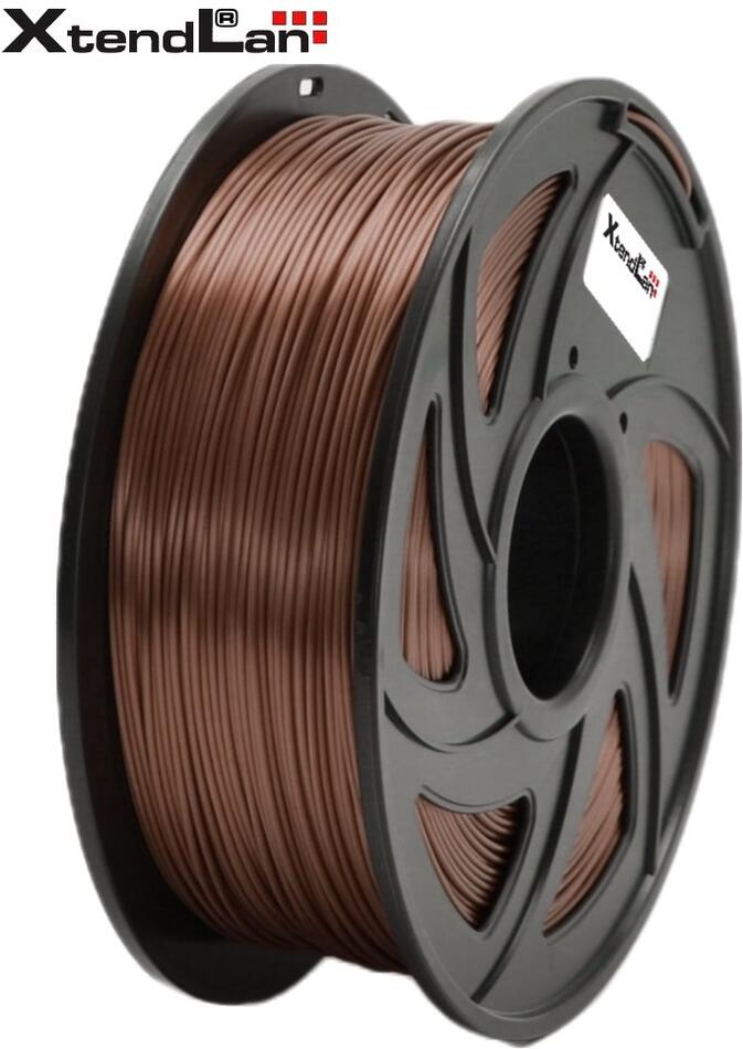 XtendLAN PLA filament 1,75mm lesklý měděné barvy 1kg (3DF-PLA1.75-SCR 1kg)