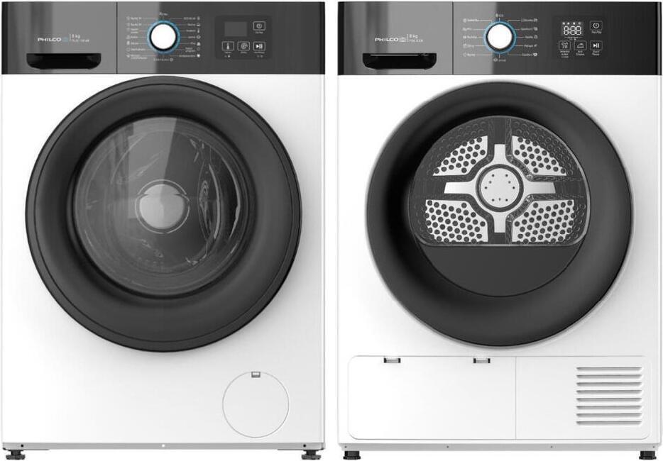 SET Pračka Philco PLDI 128 AB + Sušička prádla Philco PDC 8 EB