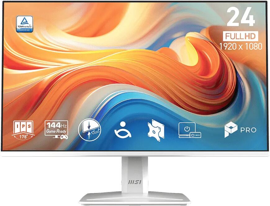 MSI Pro/MP243W E14 / 23,8" / IPS / FHD / 144Hz / 1ms / Bílá / 3R (PRO MP243W E14)
