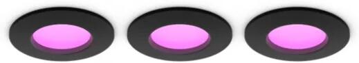 Hue LED Slim vestavné svítidlo S, nastavitelná bílá, 3 ks, černá Philips HUE