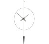 Designové nástěnné hodiny Mclocks PIP811 Pendulum Plus Indicator silver mat-black 60cm