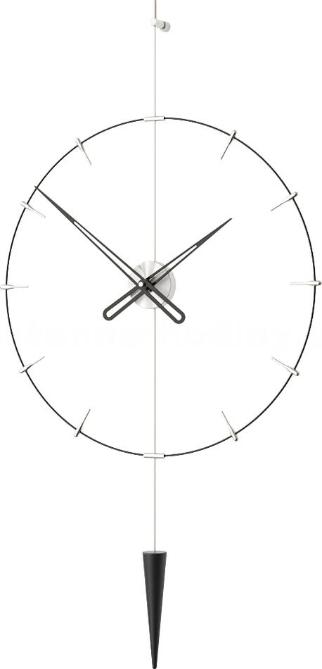 Designové nástěnné hodiny Mclocks PIP811 Pendulum Plus Indicator silver mat-black 60cm