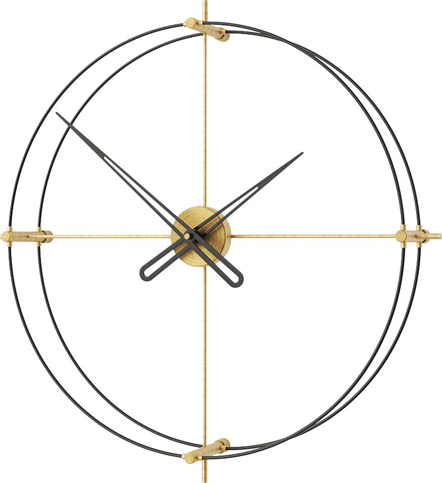 Designové nástěnné hodiny Mclocks TM601 Timeless antique gold-black 60cm