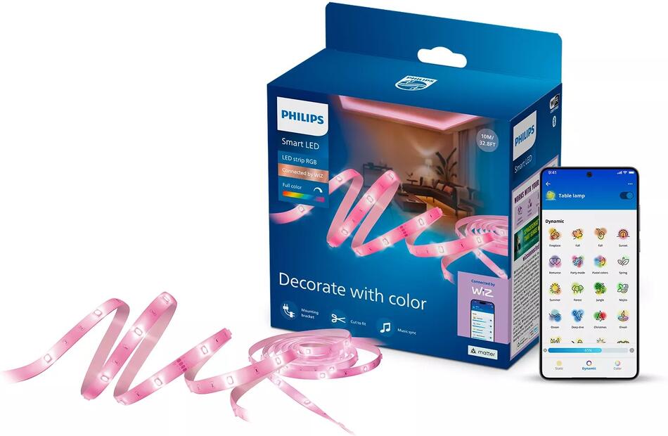 Philips RGB LED pásek 10 m, Type-C WiZ