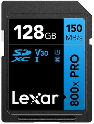 Lexar 128GB Pro 800x Pro SDXC C10 V30 U3 (LSD0800P128G-BNNNG)