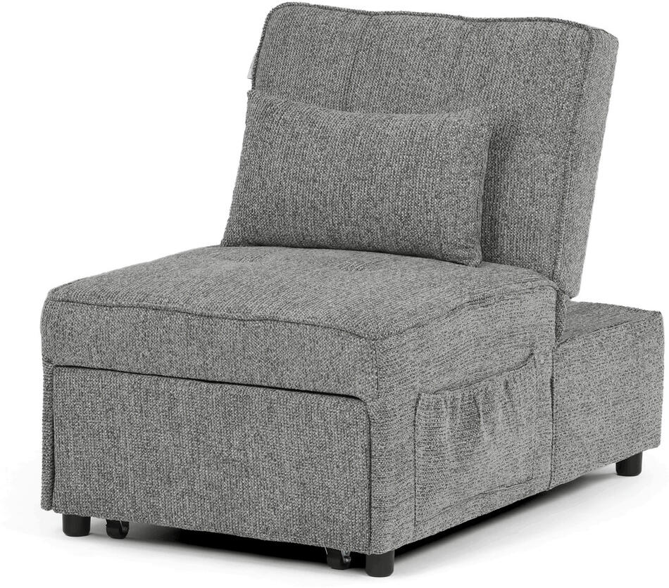 Rozkládací křeslo, šedá, látka, ASB-C3210 GREY2 Autronic