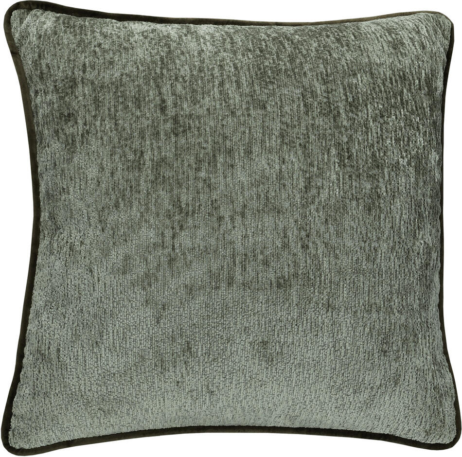 Polštář s výplní - zelený s lemováním, 100% polyester, 50 x 50 cm Autronic (POL1241), Zelená, Polyester 100%