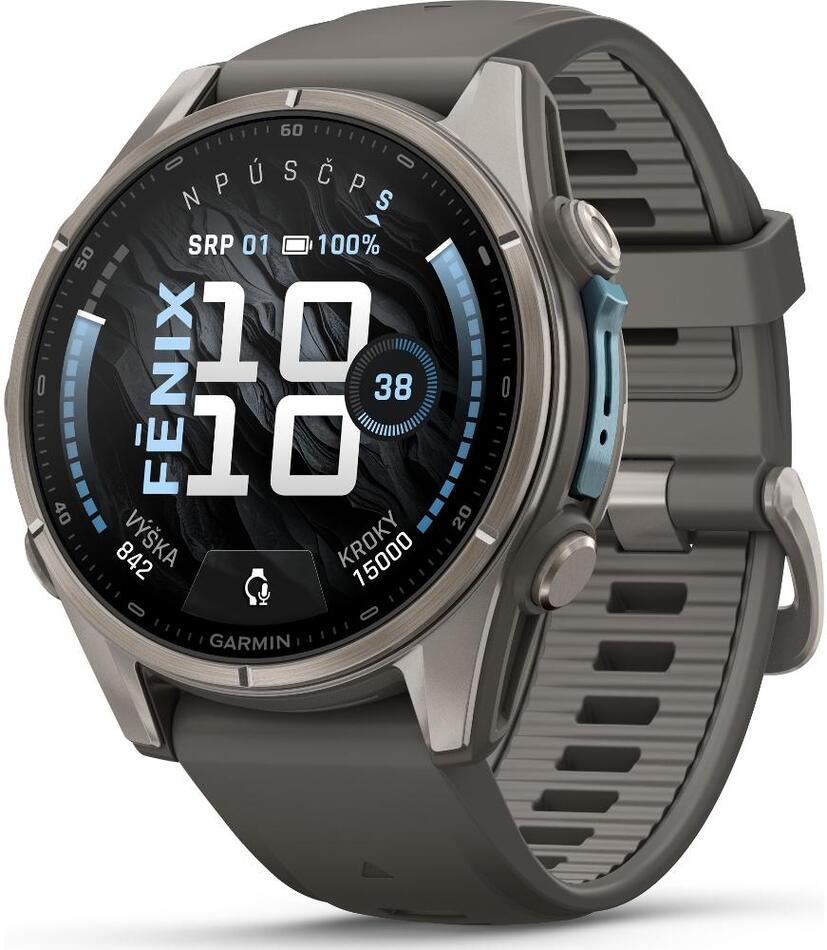 Smart hodinky Garmin f?nix 9 43mm AMOLED Titanium P