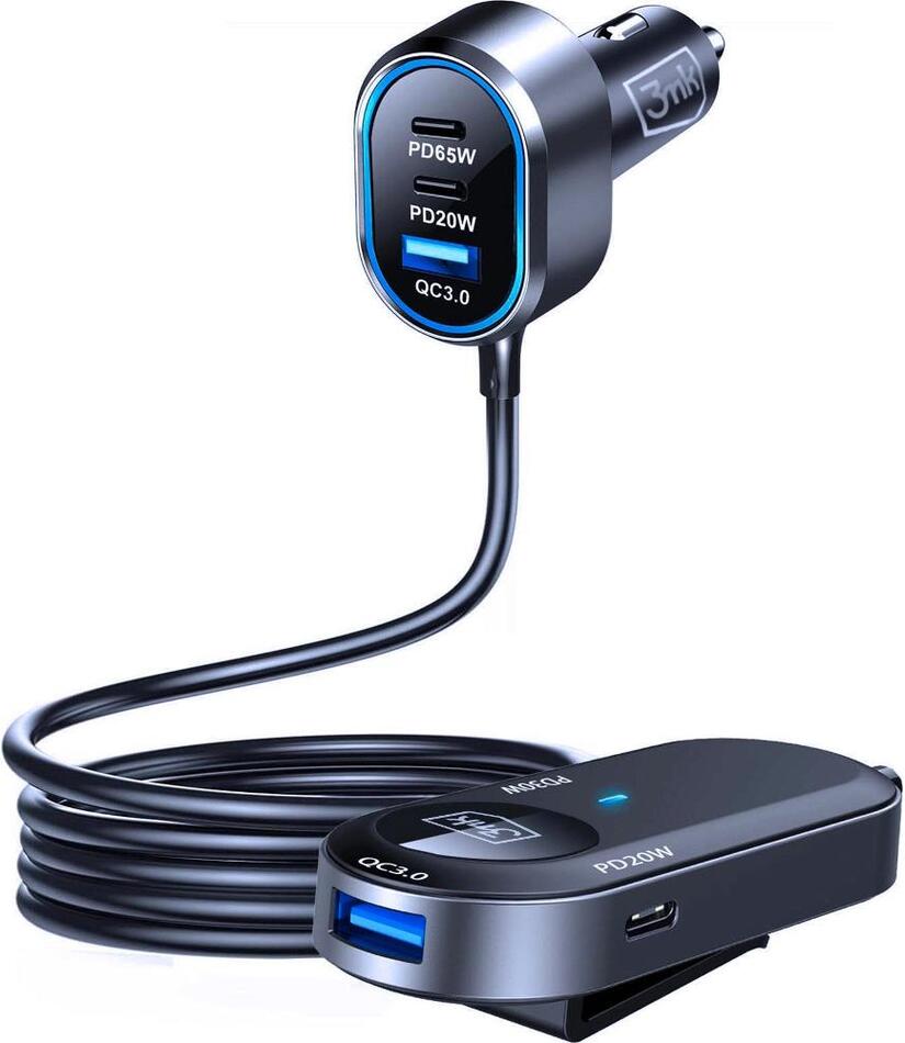 Nabíječka do auta 3MK Double Car Charger 135W PD