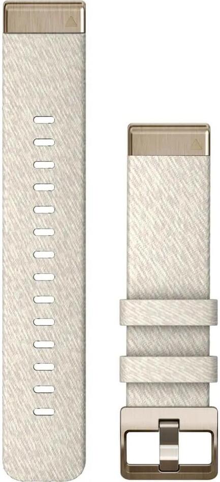 Řemínek na hodinky Garmin QuickFit 20mm nylon Krémový (P
