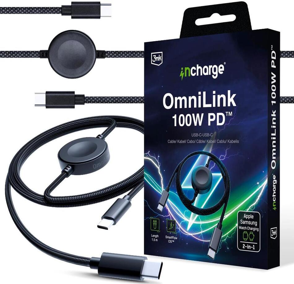 Nabíječka pro hodinky 3MK Napájecí kabel InCharge OmniLi
