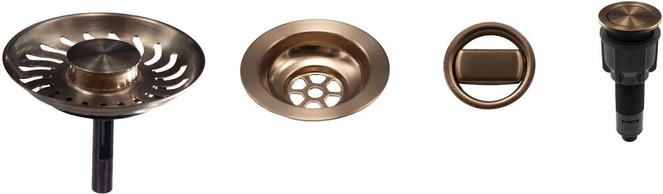 Sinks komponenty pro granitový dřez s exc. ovladačem - měď modern