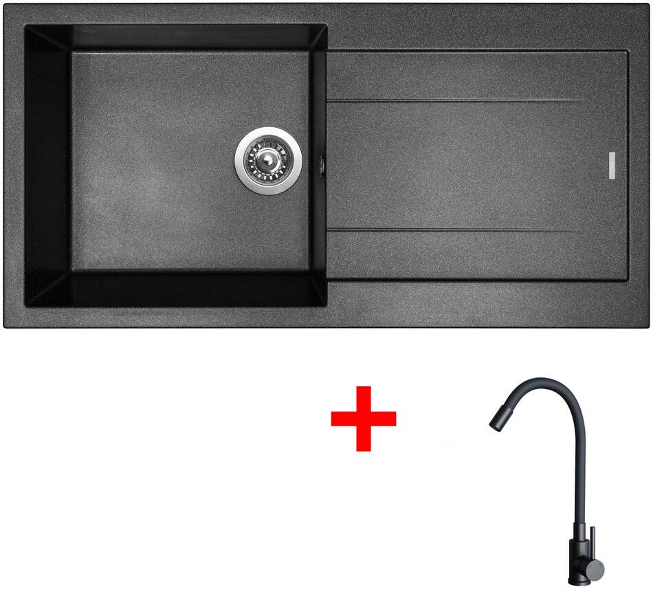 Sinks AMANDA 990 Metalblack + ELASTA černá matná