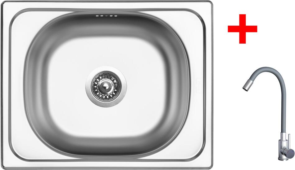 Sinks CLASSIC 500 + ELASTA nerez/šedá