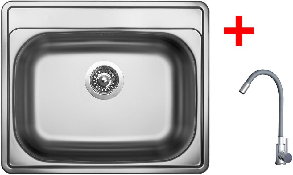 Sinks COMFORT 600 + ELASTA nerez/šedá
