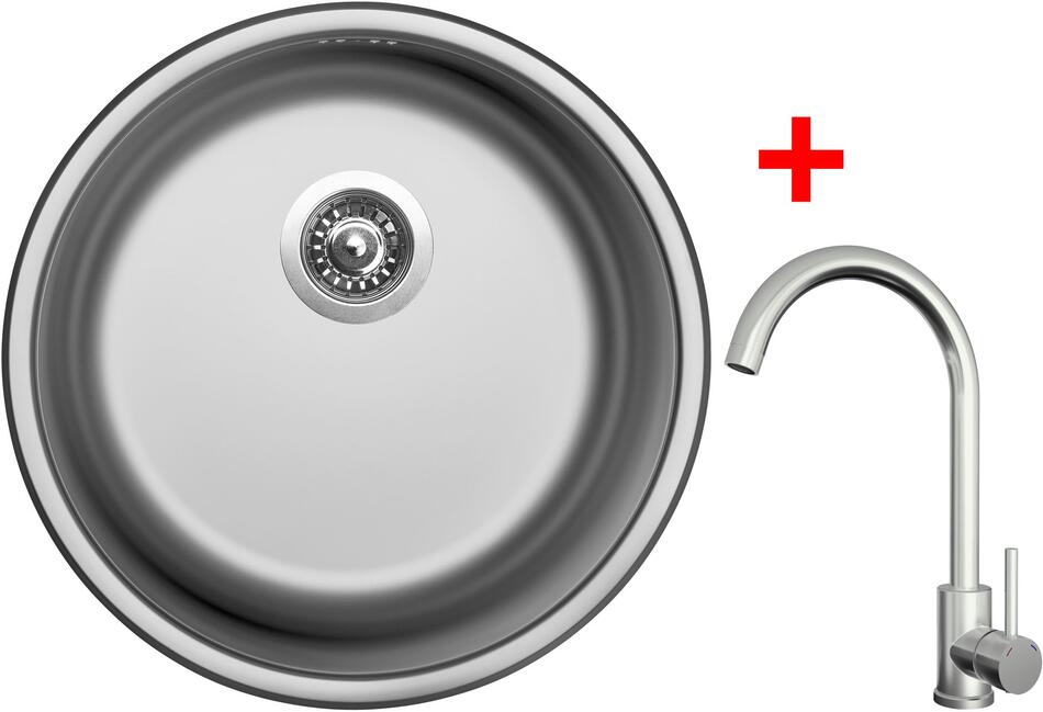 Sinks ROUND 450 + ARCO celonerezová