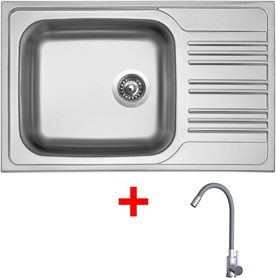 Sinks STAR 780 XXL + ELASTA nerez/šedá