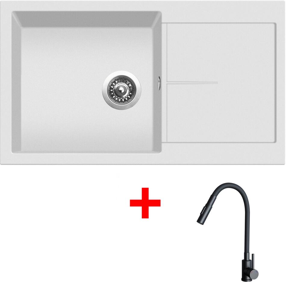 Sinks INFINITY 860 Milk + ELASTA S černá matná