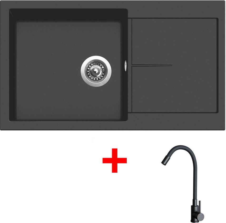 Sinks INFINITY 860 Pureblack + ELASTA černá matná