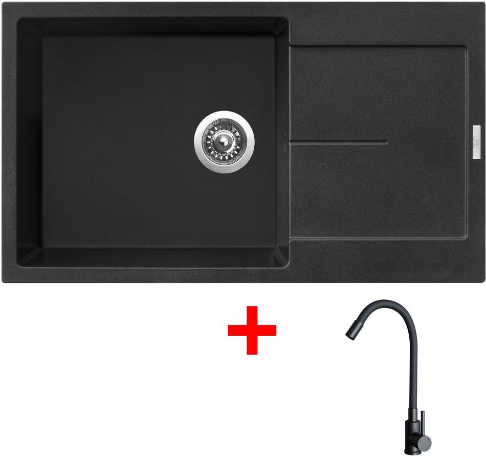 Sinks ULTIMA 860 XXL Metalblack + ELASTA černá matná