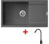 Sinks ULTIMA 860 XXL Titanium + ELASTA černá matná