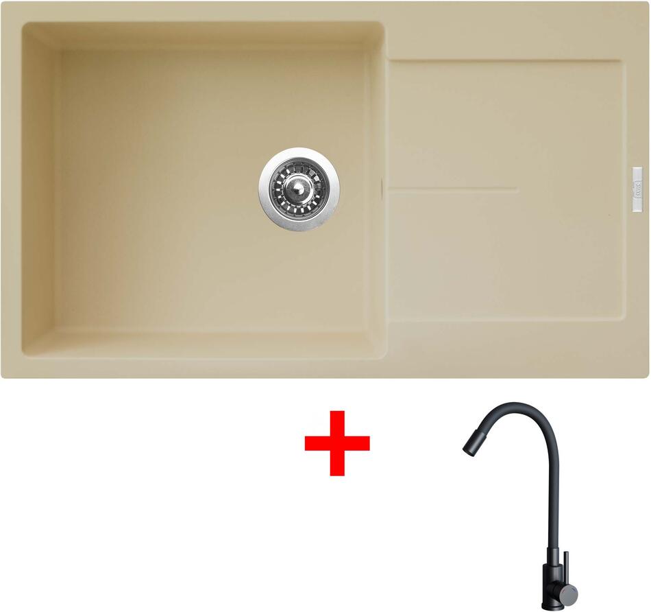 Sinks ULTIMA 860 XXL Sahara + ELASTA černá matná