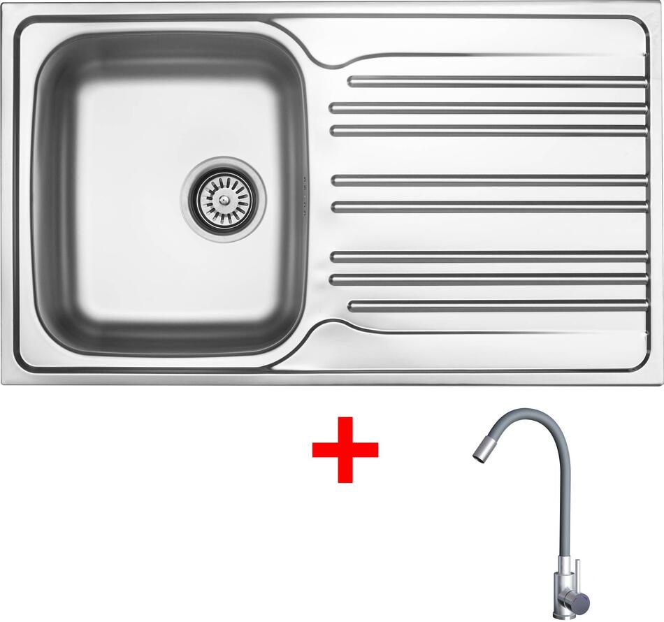 Sinks STAR 860 + ELASTA nerez/šedá
