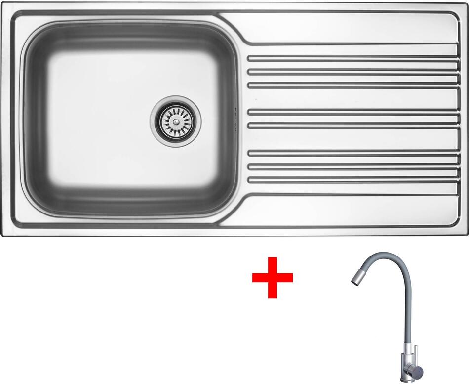 Sinks STAR 1000 XXL + ELASTA nerez/šedá