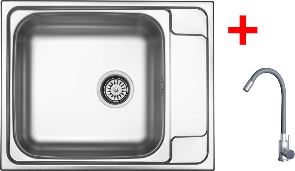Sinks GRAND 630 + ELASTA nerez/šedá