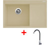 Sinks RIM 780 L Sahara + Elasta nerez/černá