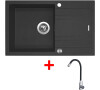 Sinks LINEA 780 XC Granblack + Elasta nerez/černá