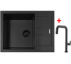 Sinks AMANDA 650 BL Nanoblack + EVA P Nanoblack