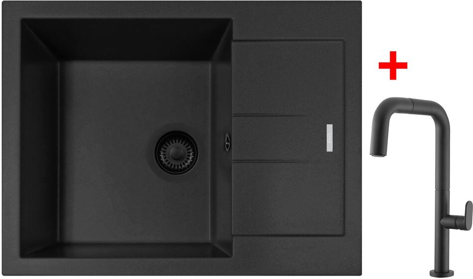 Sinks AMANDA 650 BL Nanoblack + EVA P Nanoblack